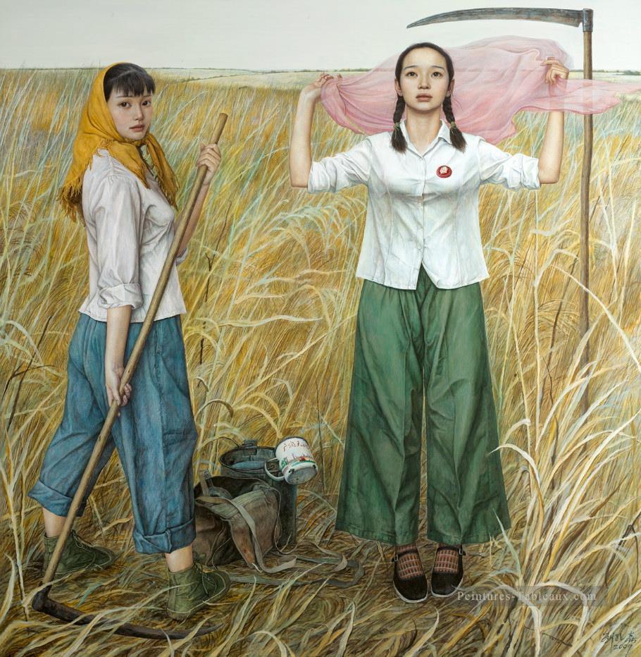 Grassland chinois filles Peintures à l'huile